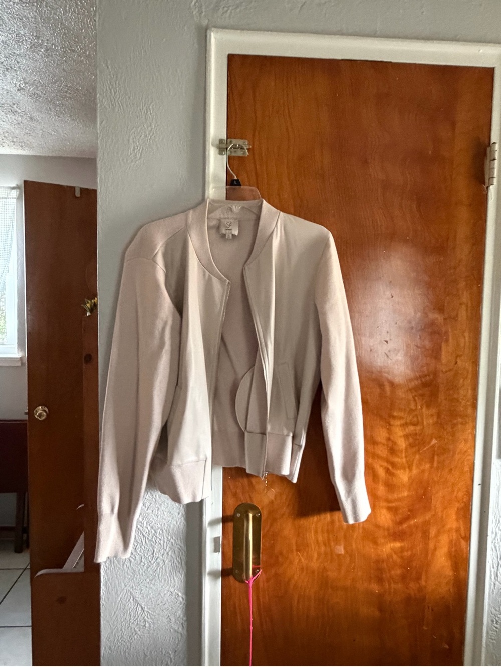 Beige Womens Bomber Jacket - Unbranded